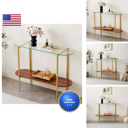 Lumfurn oval glass console - oval,